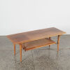 A Mid-Century Coffee Table With A Ratan Magazine Shelf - 2