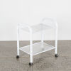 A Post Modern White Tubular Steel Trolley - 2