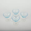 A Set Of Four Blue Etched Star Coupes - 2