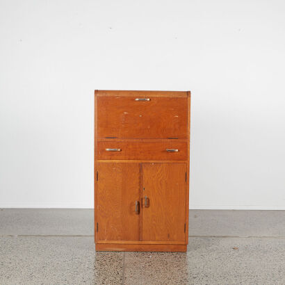 An Oak Art Deco Drinks Cabinet