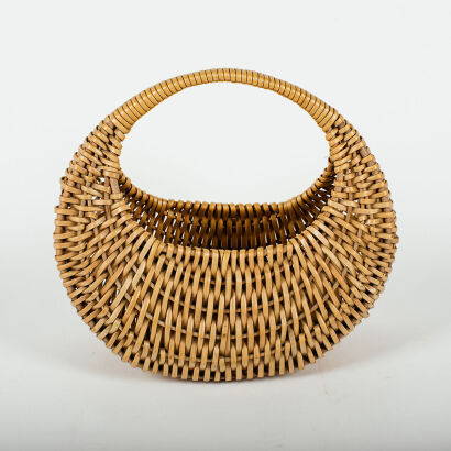 A Woven Crescent Basket