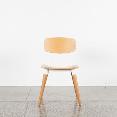 A Modern Designer Plywood Studio Chair In Oak