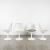 Four Tulip Style Chairs with Removable Cushions
