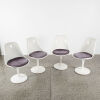 Four Tulip Style Chairs with Removable Cushions - 2