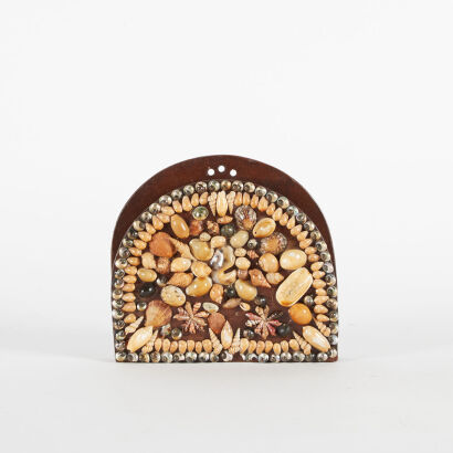 A Folk Art Shell Craft Letter Holder