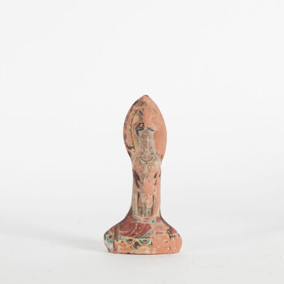 A Vintage Terracotta Figure Of A Woman Praying