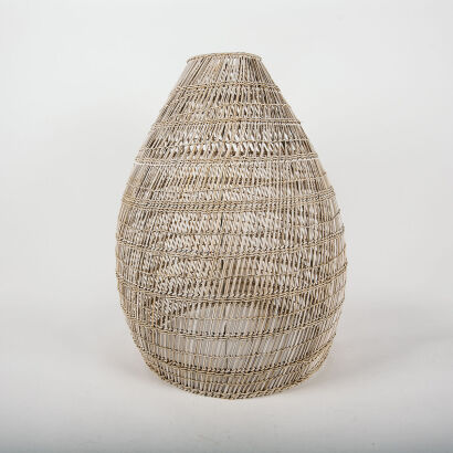 A Large White Hanging Style Lampshade