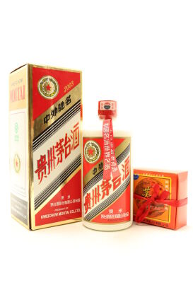 (1) 2003 Kweichow Five Star Moutai with 2 glasses, 53% ABV, 500ml (GB)