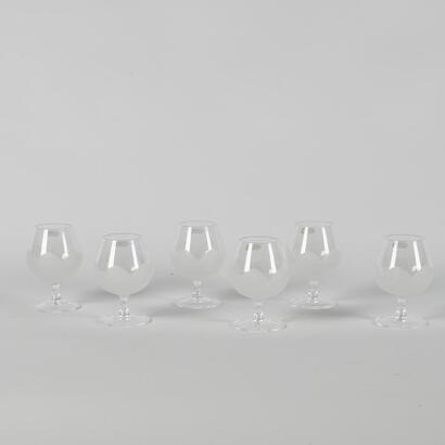 A Set of Six J.G. Durand Crystal Cognac Glasses Florence Satine