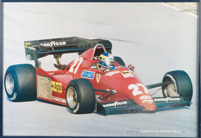 Michele Alboreto Su Ferrari 126/C4 Poster