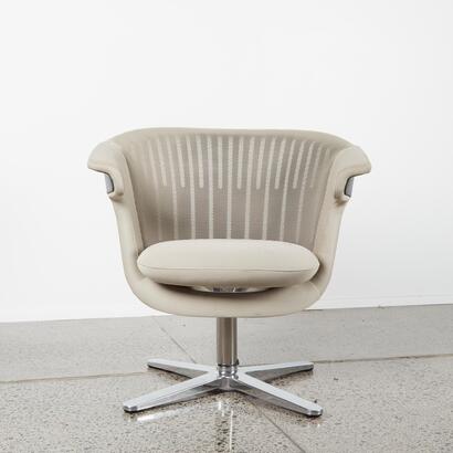 A Modern Tub Chair with Swivel Base