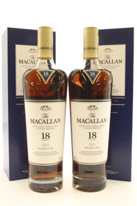 (2) The Macallan Double Cask 18 Year Old Single Malt Scotch Whisky Speyside - Highlands, 43% ABV