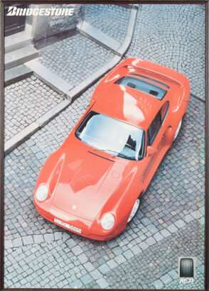 A Vintage Bridgestone Porsche 959 Poster