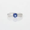 14ct White Gold, Tension Set .94ct Sapphire Ring by Danhov