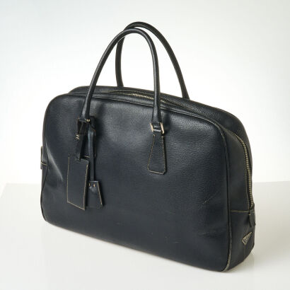 Prada Leather Bag with Padlock and Keys