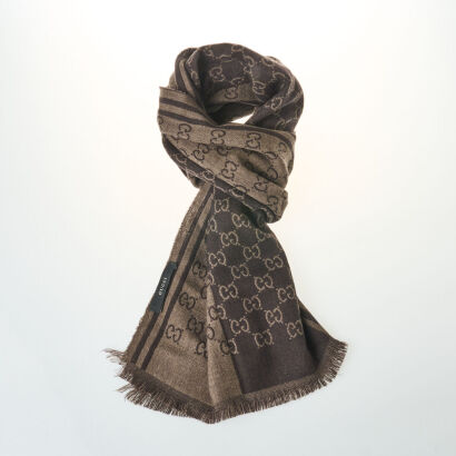 Gucci GG 100% Wool Scarf