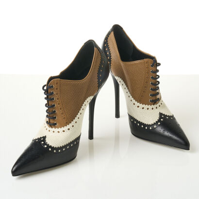 Gucci Lace-Up Stiletto Boots, Size 39