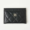 Chanel Black Lambskin Cardholder with Box