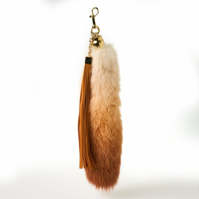 Louis Vuitton, 52cm Fox Fur Tail Charm with Box