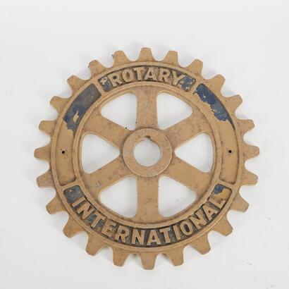 A Large Rotary International Cast Aluminium Sign
