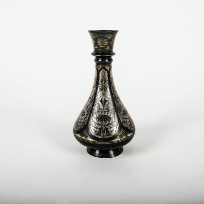 An Early 20th Century Indian Bidiri Ware Vase