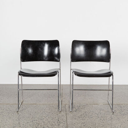 A Pair Of 40/4 Chairs By David Rowland