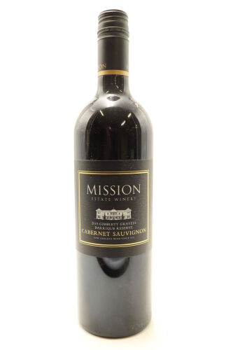 (1) 2015 Mission Estate Winery Barrique Reserve Cabernet Sauvignon, Marlborough, New Zealand