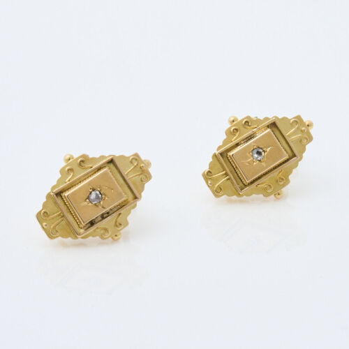 9ct Yellow Gold, .03ct Diamond Clip-on Earrings