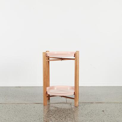 A Dusky Pink Drinks Station Side Table
