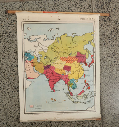 A Vintage Map Of Asia