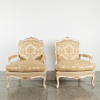 A Pair of Louis Style Armchairs