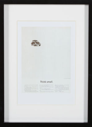 HELMUT KRONE Think Small Volkswagen Print