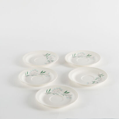 A Collection Of Five Crown Lynn Saucers