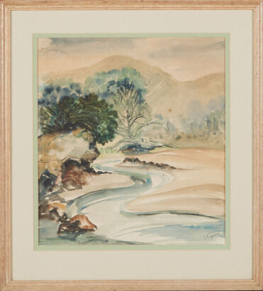 A Framed Original Water Colour By Jack Grippen