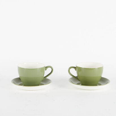 A Pair Of Rare Jumbo Crown Lynn Tulip Cups