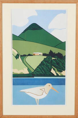 ROBIN WHITE White Oyster Catcher And Harbour Cove
