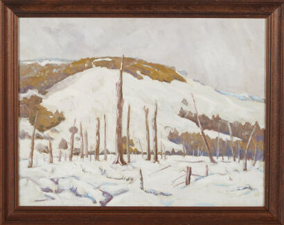 Winter Snow At Matarara Attributed Cecil Kelly