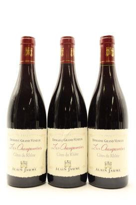 (3) 2015 Alain Jaume & Fils Domaine Grand Veneur Cotes du Rhone Les Champauvins, Rhone