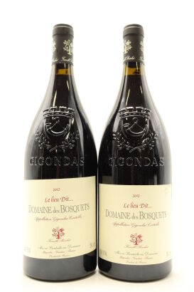 (2) 2012 Domaine des Bosquets Gigondas Le Lieu Dit, Rhone, 1500ml