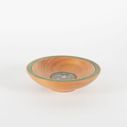 A Kauri Bowl with Paua Detailing