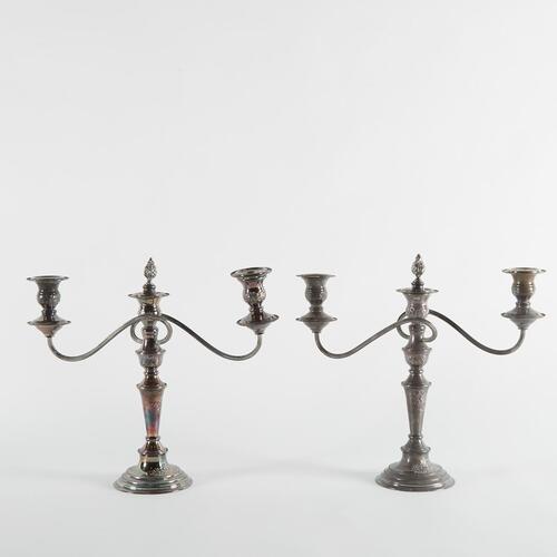 Two Ornate Antique Candelabras