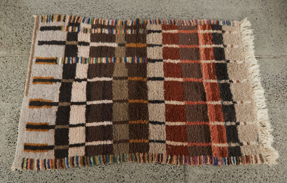A Vintage Abstract Moroccan Rug