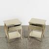 A Pair Of French Gold Painted Bedside Tables - 2