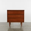 A Paul McCobb Style Mid-Century Walnut Three Drawer