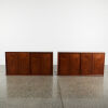 A Pair Of Rosewood Cabinets With Sliding Doors - 2