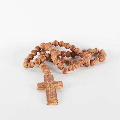 A Terracotta Mexican Oversized Rosary