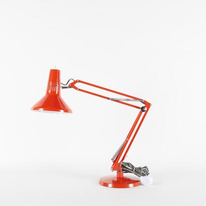 An Orange Anglepoise Lamp