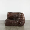 A Togo Leather Corner Sofa By Michel Ducaroy For Ligne Roset