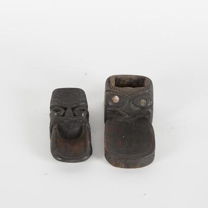 A Pair Hei Tiki Ashtrays