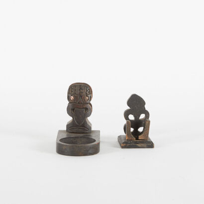 A Hei Tiki Ashtray And Matchstick Holder